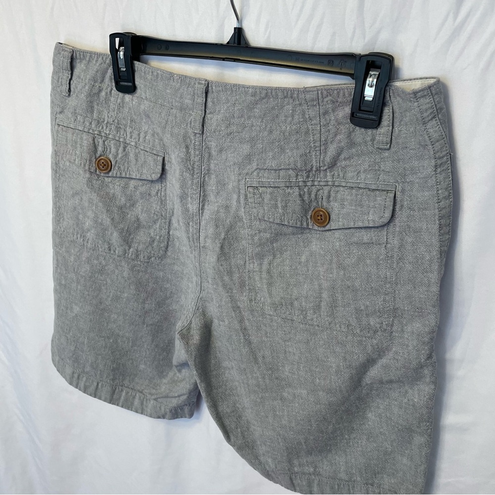 J.Crew Mens Linen Cotton Blend Gray Shorts Size 34 Inseam 8in Summer Lightweight - Picture 8 of 16